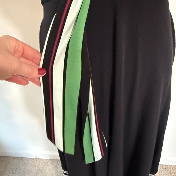NWT White House Black Market Black Green Tank A-line Dress Sleeveless XXS Midi - Picture 12 of 13